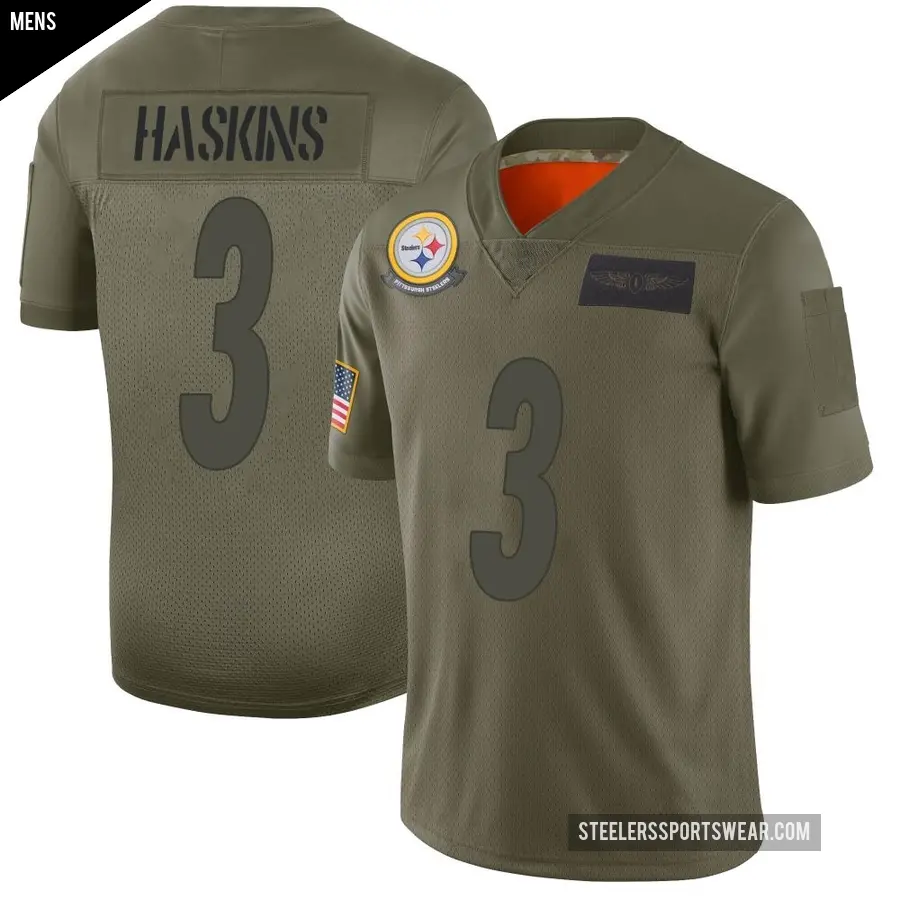 Men's Pittsburgh Steelers ＃3 Dwayne Haskins Camo Limited 2019 Salute to Service Jersey