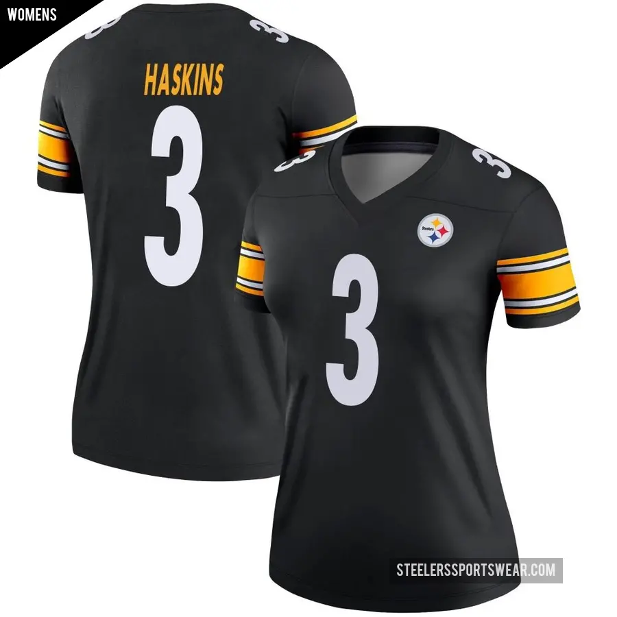 Women's Pittsburgh Steelers ＃3 Dwayne Haskins Black Legend Jersey