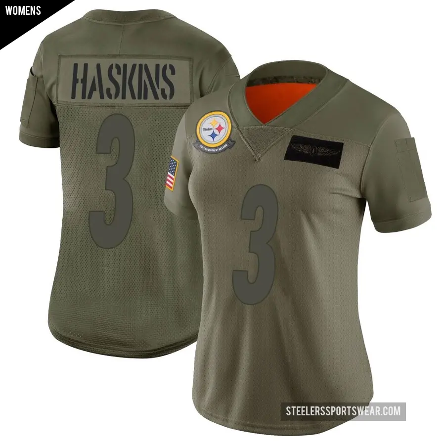 Women's Pittsburgh Steelers ＃3 Dwayne Haskins Camo Limited 2019 Salute to Service Jersey